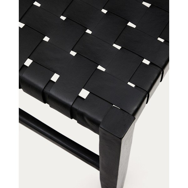 Iš odos suolas juodos spalvos Calixta – Kave Home-image-3