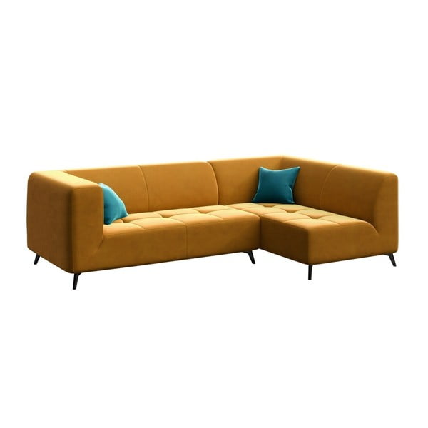 Medaus geltonos spalvos kampinė sofa MESONICA Toro, dešinysis kampas-image-2