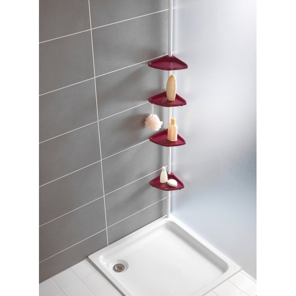 Rožinė teleskopinė dušo lentyna "Wenko Compact-image-3