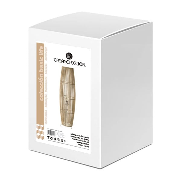 Pastatomas šviestuvas natūralios spalvos su bambukiniu gaubtu (aukštis 88 cm) Natural Way – Casa Selección-image-4