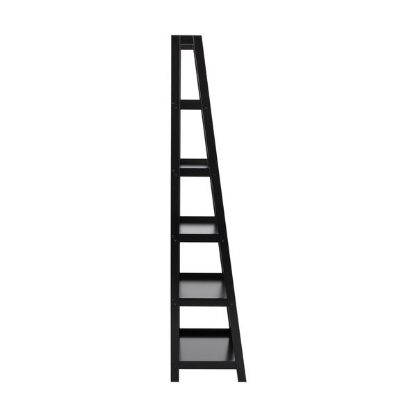 Juodos spalvos knygų lentyna Acton Wally, aukštis 180 cm-image-3