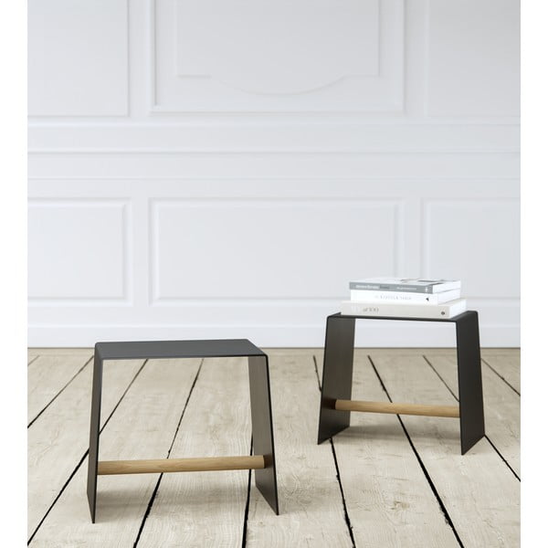 Juodos spalvos iš metalo taburetė Bull – LIND DNA-image-1