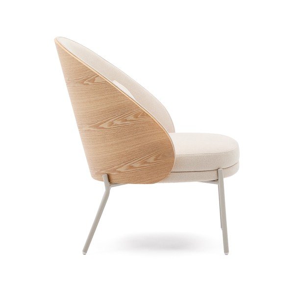 Smėlio spalvos iš šenilinio audinio krėslas Eamy – Kave Home-image-3