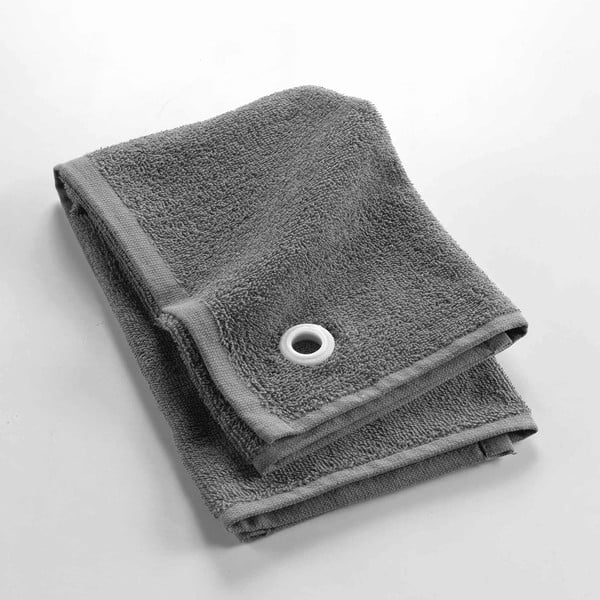Antracito spalvos iš frote audinio iš medvilnės rankšluostis 50x50 cm Cuistot – douceur d'intérieur