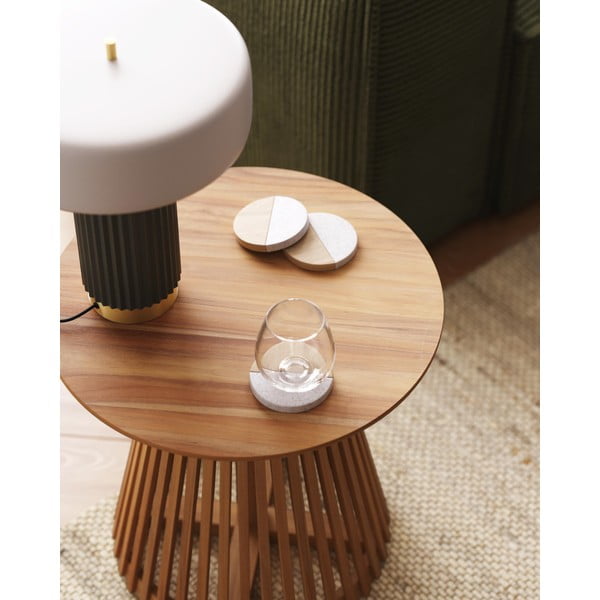 Šoninis staliukas iš tikmedžio medienos Kave Home Irune, ø 50 cm-image-3