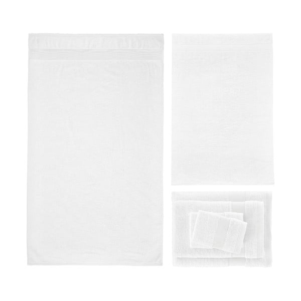 Baltos spalvos iš frote audinio iš medvilnės vonios rankšluosčių rinkiniai 6 vnt. Anti-Bacterial – Catherine Lansfield-image-2