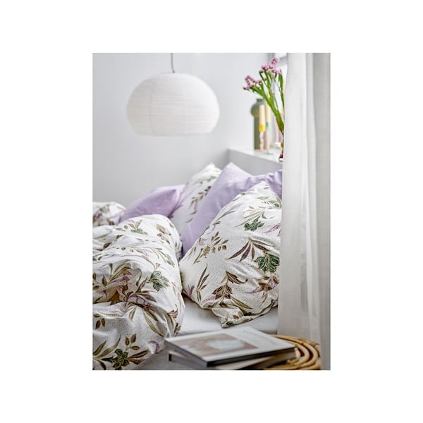 Iš satino medvilnės viengulė patalynė žalios spalvos/smėlio spalvos 140x200 cm Soft Tropic – Södahl-image-1