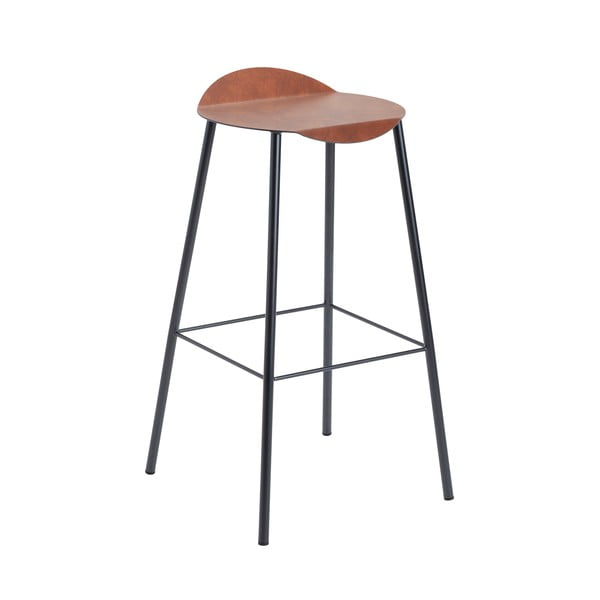 Konjako rudos spalvos iš odos baro taburetė Flamingo Bull – LIND DNA-image-2
