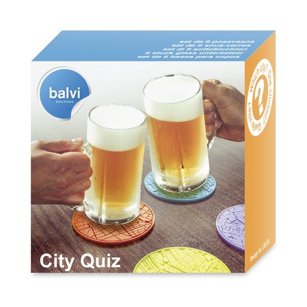 6 "Balvi City Quiz" padėkliukų rinkinys-image-1