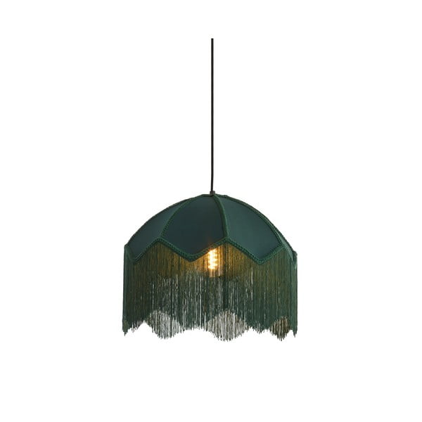 Kabantis šviestuvas smaragdinės spalvos ø 40 cm su tekstiliniu gaubtu Malacia – Light & Living-image-3