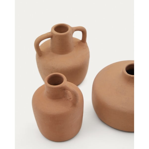Iš terakotos vazos oranžinės spalvos 3 vnt. (aukštis 6 cm) Sofra – Kave Home-image-1