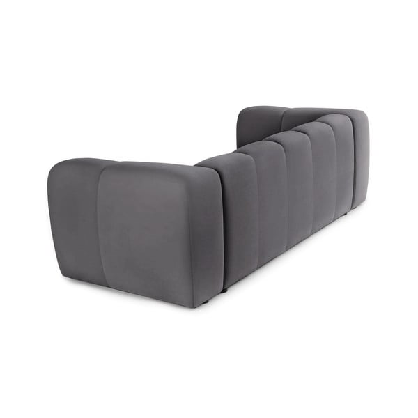 Pilkos spalvos iš velveto sofa 225 cm Cube – Bonami Selection-image-4