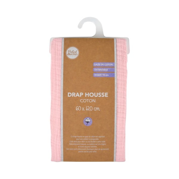 Iš muslino vaikų patalynė vaikiškai lovai su guma 70x140 cm – Bébé Douceur-image-3