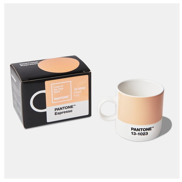 Puodelis iš keramikos oranžinės spalvos espreso 120 ml Peach Fuzz 13-1023 – Pantone-image-1
