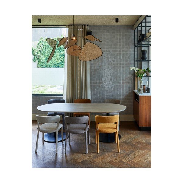 Valgomojo stalas su ąžuolo masyvo stalviršiu 90x220 cm Tablo – WOOOD-image-2