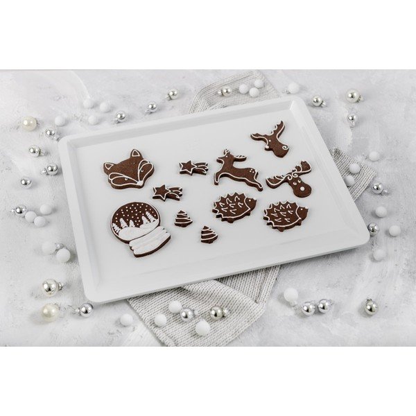 Balta plieninė kepimo skarda Dr. Oetker White Christmas Baking, 42 x 33 cm-image-1