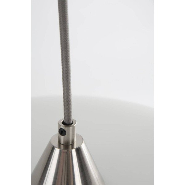 Baltos spalvos/matinės sidabrinės spalvos kabantis šviestuvas iš opalinio stiklo ø 43 cm Thalia – Jotex-image-4