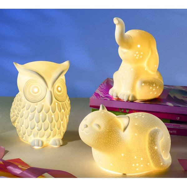 Baltos spalvos vaikiška stalinė lempa Elephant – Brandani-image-1
