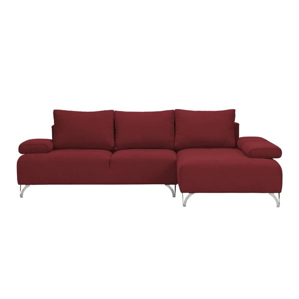 Raudona kampinė sofa-lova Windsor & Co Sofas Virgo, dešinysis kampas
