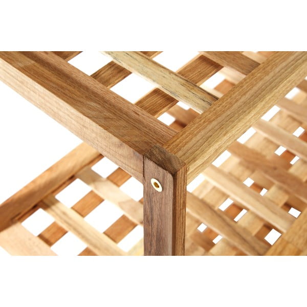 Iš riešutmedžio masyvo spintelė batams natūralios spalvos – Premier Housewares-image-4