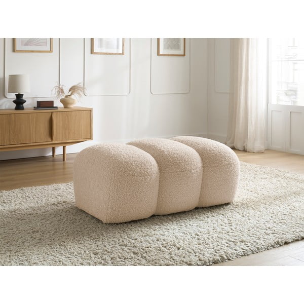 Smėlio spalvos iš boucle taburetė Hippolyte – Bobochic Paris-image-1