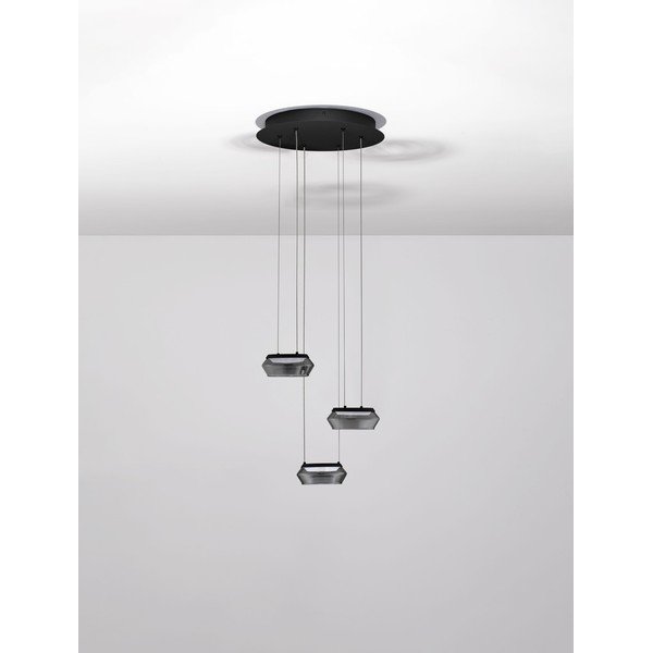 Matinės juodos spalvos iš stiklo kabantis šviestuvas LED su pritemdymo funkcija ø 35 cm Jailyn – Nova Luce-image-3