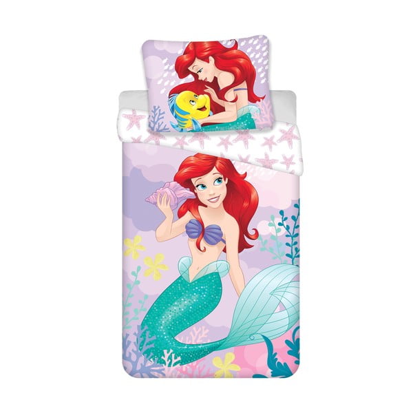 Iš medvilnės viengulė vaikiška patalynė 140x200 cm Ariela "Pink" – Jerry Fabrics