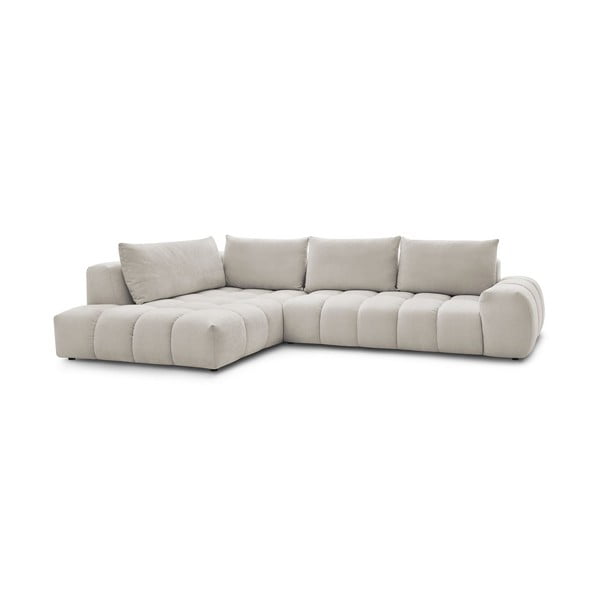 Kampinė sofa smėlio spalvos (su kairiuoju kampu) Everest – Bobochic Paris