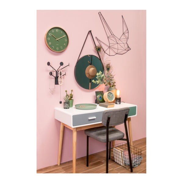 Sieninis veidrodis su juodu rėmu PT LIVING Balanced, ø 47 cm-image-1