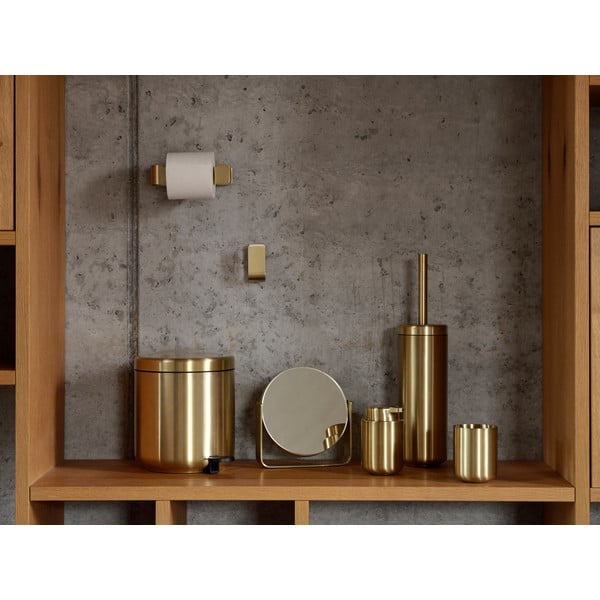 Žalvario spalvos iš nerūdijančio plieno tualeto šepetys Ume Brass – Zone-image-2