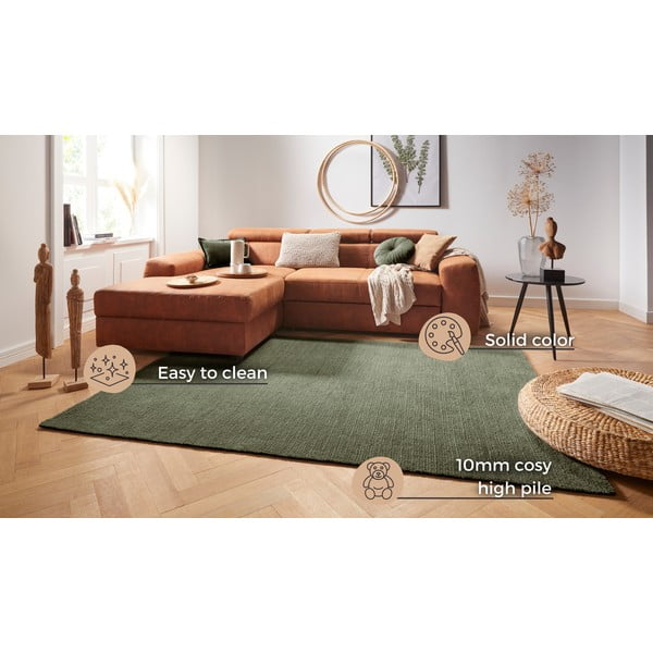 Tamsiai žalias kilimas Mint Rugs Supersoft, 80 x 150 cm-image-4