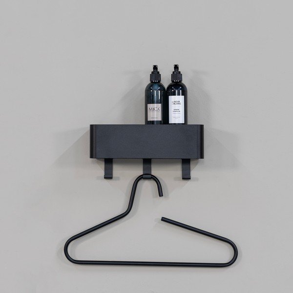 Sieninė juodos spalvos iš plieno vonios lentyna Multi – Spinder Design-image-3