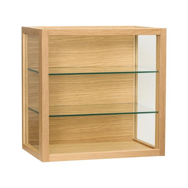 Natūralios spalvos pakabinama vitrina iš ąžuolo 40x40x27 cm Poetic – Hübsch