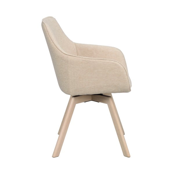 Smėlio spalvos iš audinio valgomojo kėdžių komplektas 2 vnt. Alison – Rowico-image-3