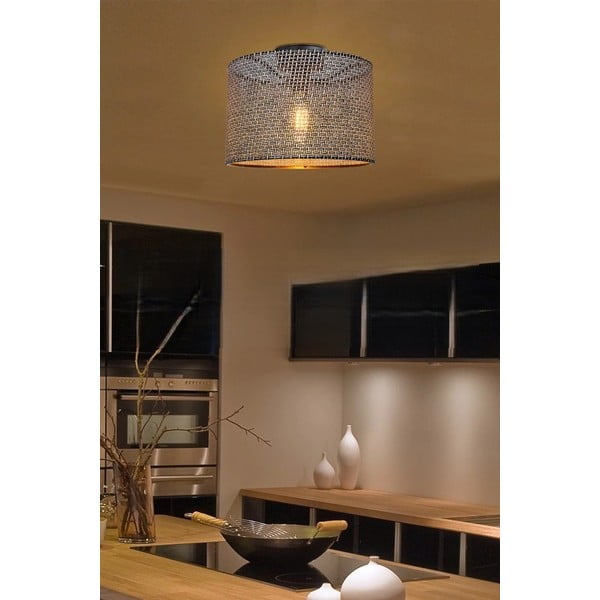 Lubinis šviestuvas pilkos spalvos ø 38 cm su tekstiliniu gaubtu Goza – Squid Lighting-image-1