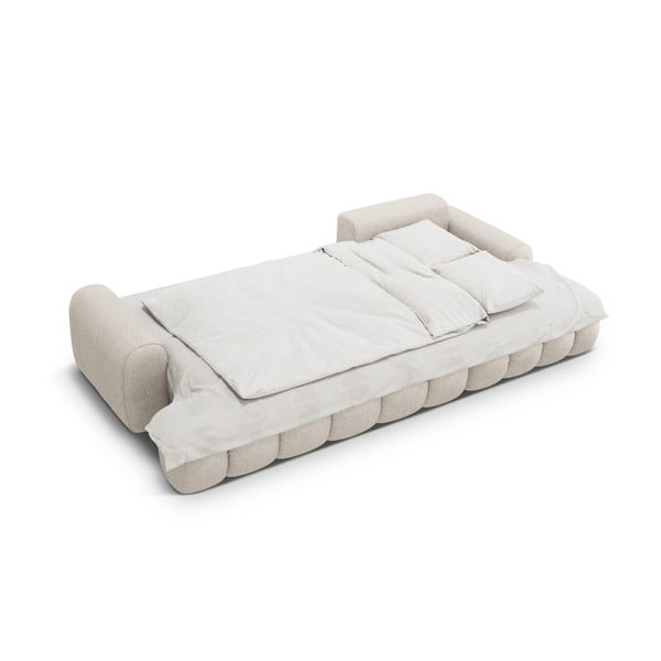 Smėlio spalvos sulankstoma/su sandėliavimo vieta kampinė sofa (su dešiniuoju kampu/su gultu) Linz – Cosmopolitan Design-image-4