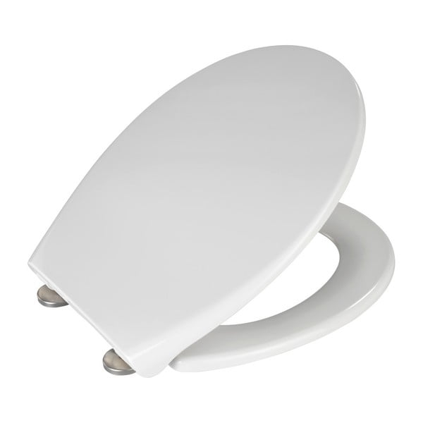 Balta klozeto lengvai užsidaranti tualeto sėdynė Wenko Samos, 44,5 x 37,5 cm-image-2