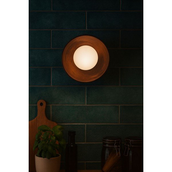 Rudos spalvos sieninė lempa ø 24 cm Elsa – Opviq lights-image-3