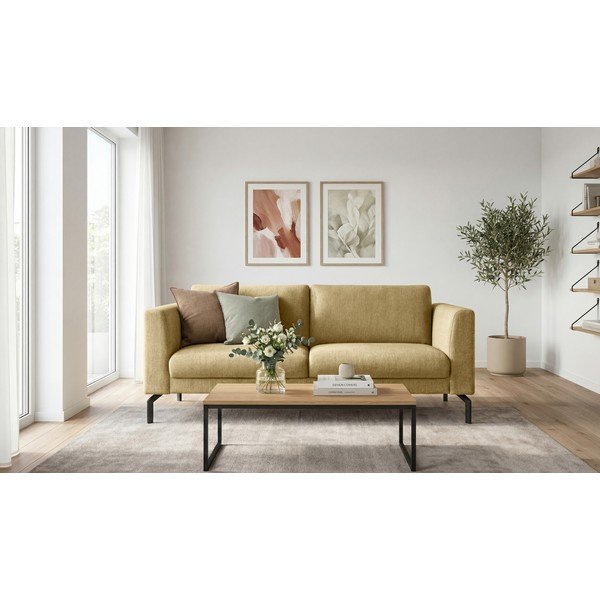 Sofa garstyčių spalvos 165 cm Gomero – Scandic-image-1