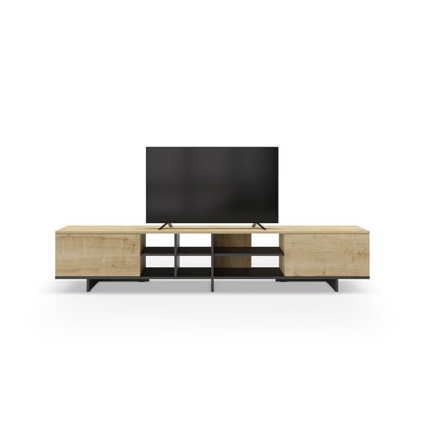 TV spintelė natūralios spalvos iš ąžuolo 230x44 cm Cequoia – Marckeric-image-4