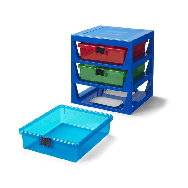 Mėlynas 3 stalčių LEGO® organizatorius