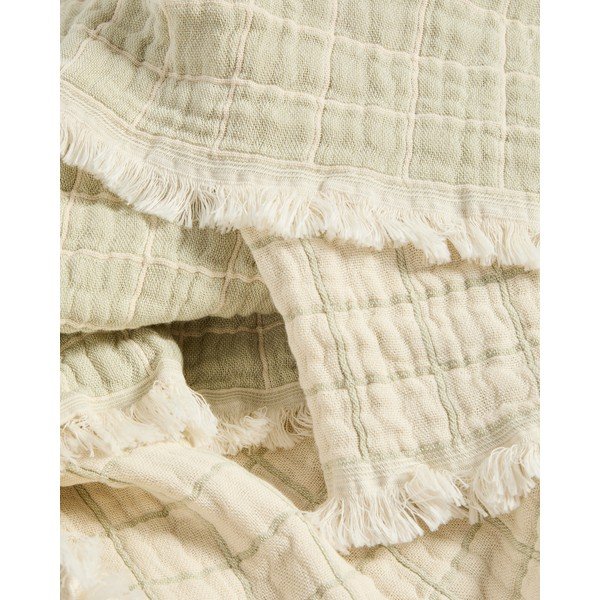 Šviesiai žalios spalvos iš žakardo vaikiškas pledas 130x170 cm Tivaro – Kave Home-image-3