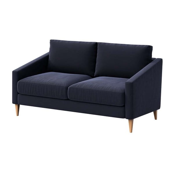 Sofa tamsiai mėlynos spalvos iš velveto 170 cm Karoto – Ame Yens-image-2