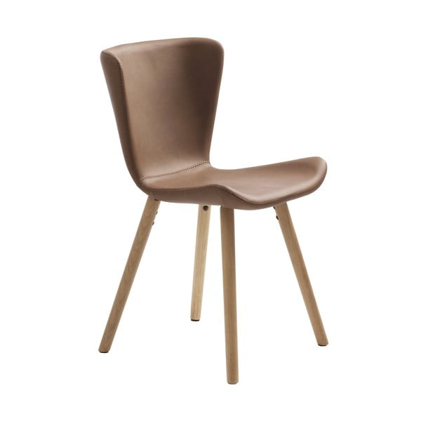 Iš dirbtinės odos valgomojo kėdė konjako rudos spalvos Teslin – Unique Furniture