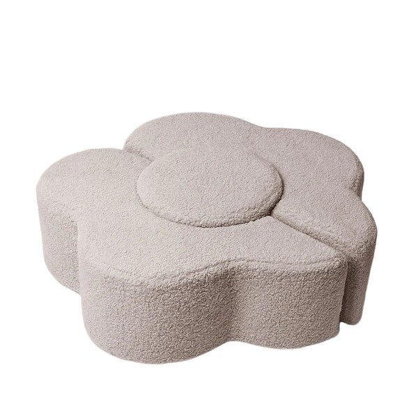 Šviesiai pilkos spalvos iš boucle putų žaidimų aikštelė 3 vnt. aukštis 27 cm 88x90 cm – Meowbaby-image-2