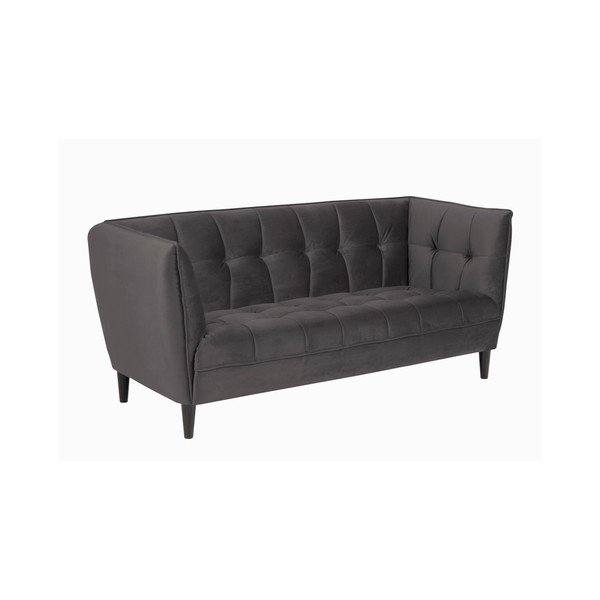 Tamsiai pilka aksominė sofa Actona Jonna-image-2