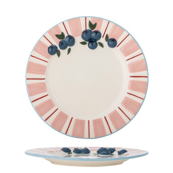 Rožinės spalvos/kreminės spalvos desertinės iš akmens masės lėkštės 4 vnt. ø 20,5 cm Carry – Bloomingville-image-3