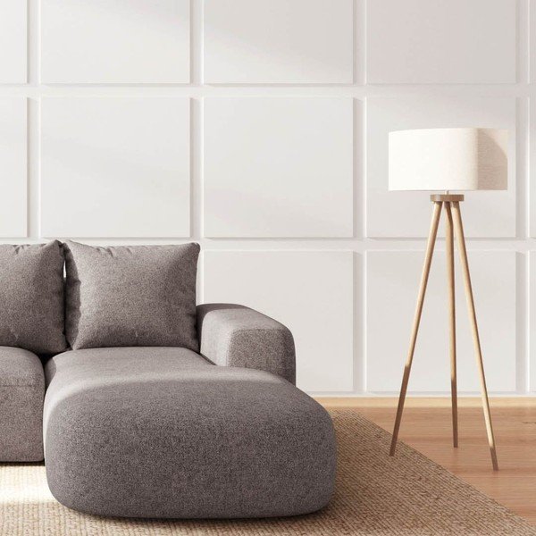 Pilkos spalvos kampinė sofa (su dešiniuoju kampu/su gultu) Monce – Rodier-image-3