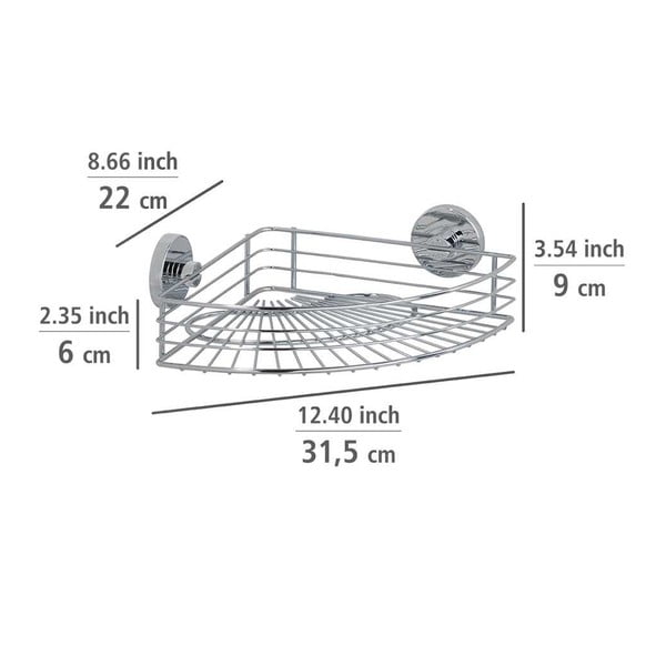 Savarankiška kampinė lentyna Wenko Vacuum-Loc, iki 33 kg-image-4