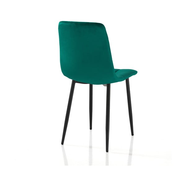 Iš aksomo valgomojo kėdės žalios spalvos 2 vnt. Faffy – Tomasucci-image-2